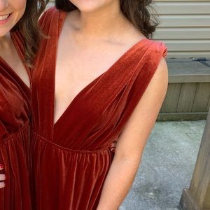 Velvet bridesmaid dress